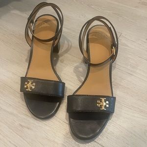 Black Tory Burch block heels